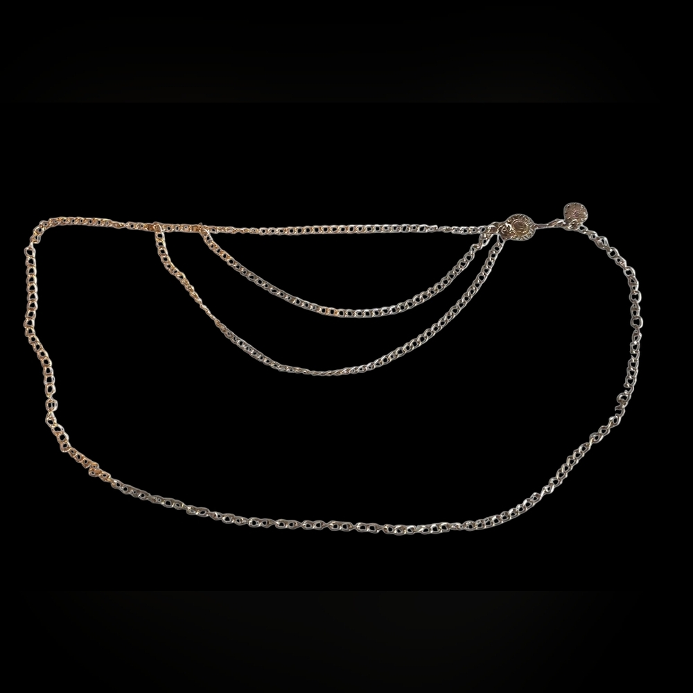 MULTI LAYER GOLD CHAIN BELT